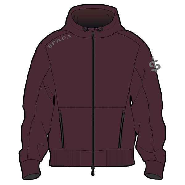 Spada Spada blade zip ce hoodie port red x-small